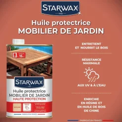 Starwax - Huile protectrice teck et bois exotiques 1L Discount