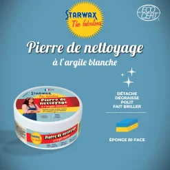 Starwax The Fabulous Huiles Et Produits D’Entretien | - Pierre blanche multi-usages 300gr