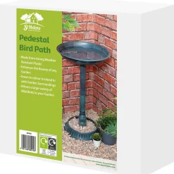 St Helens Oiseaux Du Jardin | - Bain pour oiseaux sauvages sur piédestal ornemental de jardin - autoportant - résistant aux intempéries gh356