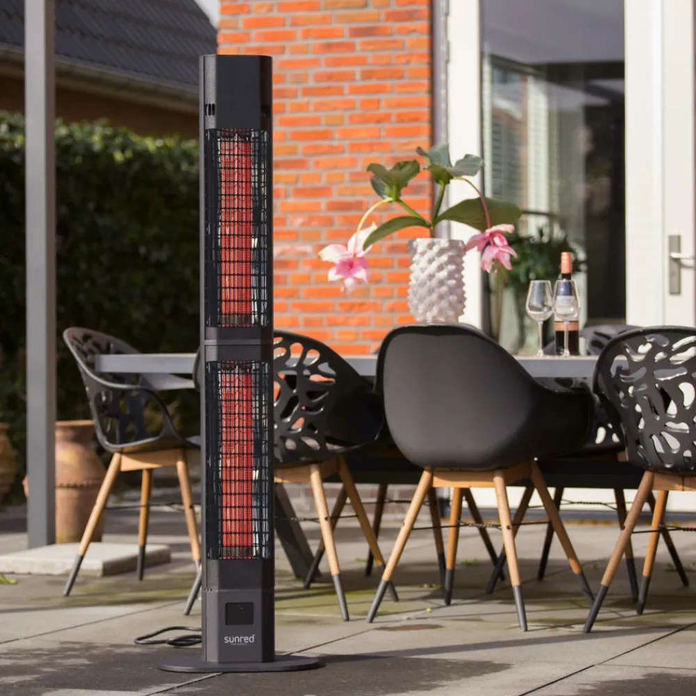 Sunred Chauffage D’Extérieur | - Chauffage de patio royal diamond dark 3000 w noir