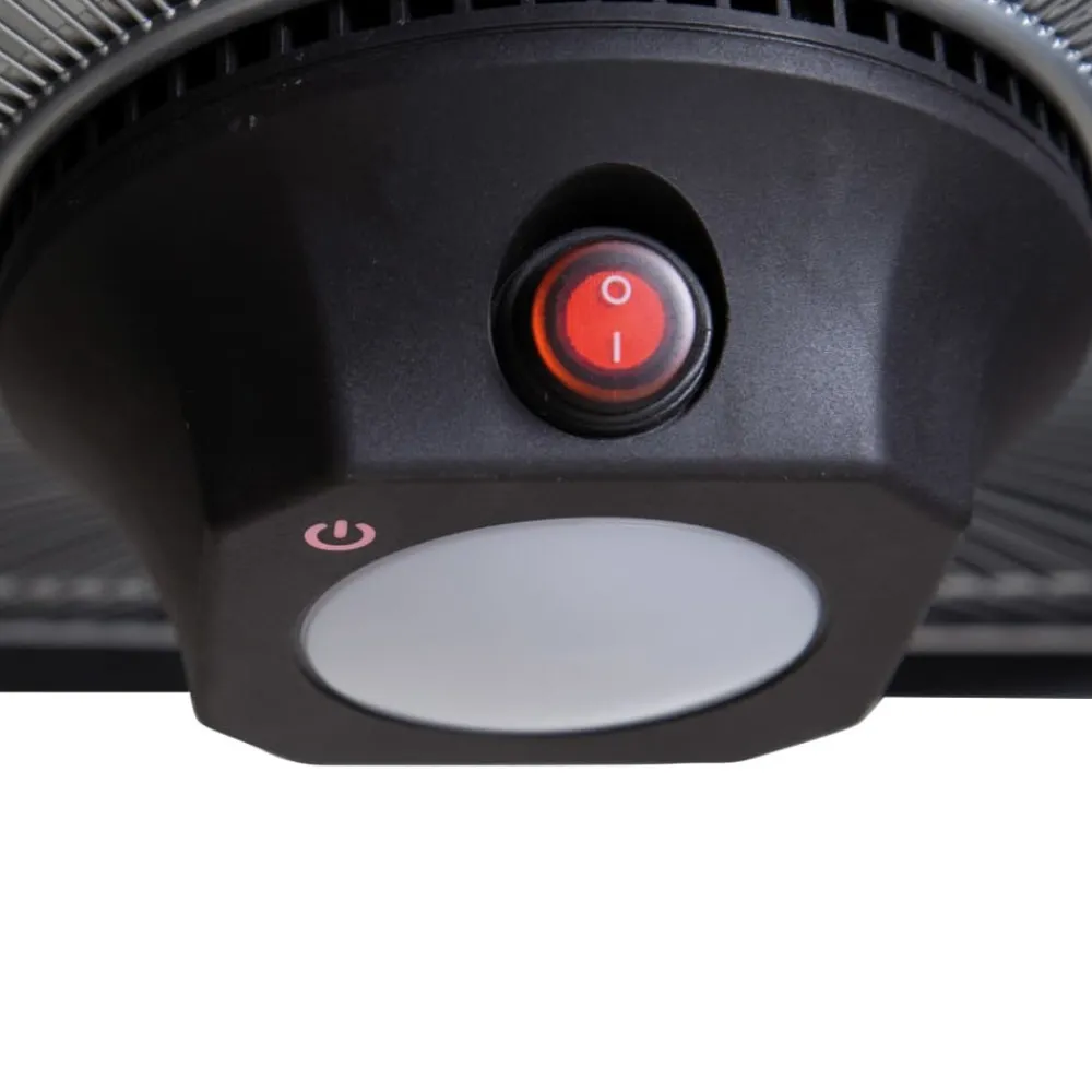 Sunred Chauffage D’Extérieur | - Chauffage suspendu spica square 2000 w halogène noir ce17sq-b