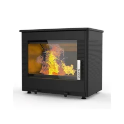 Supra Bois Et Accessoires De Cheminées | - Fr9016120b-poêle à bois-vision horizontale - fonte - noir - idéal pour - gabyrabaisse
