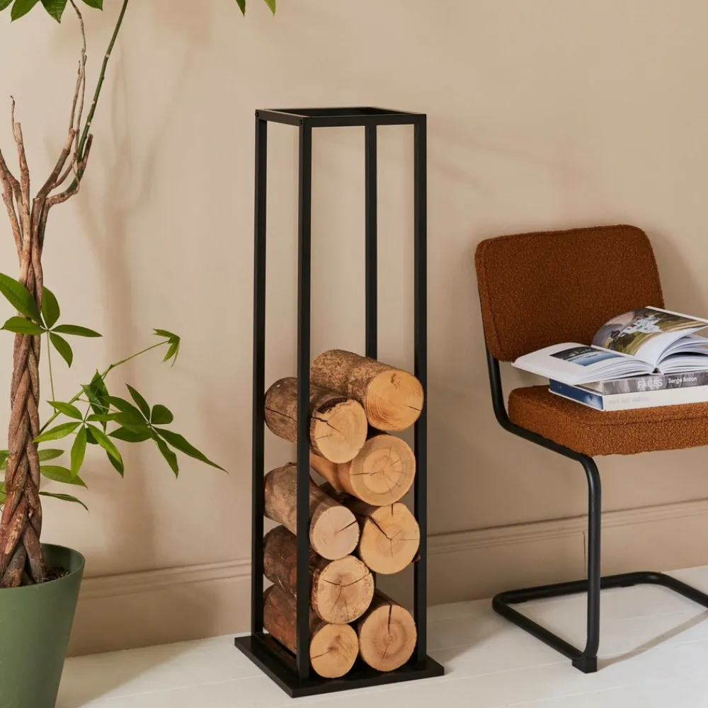 Sweeek Bois Et Accessoires De Cheminées | - Range bûches intérieur 112cm. Industriel. En acier