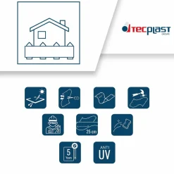Tecplast - Bâche brise vue micro-perforée mp460bv 2,5x3m - verte - garantie 5 ans Sale