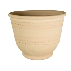Terrablanca - Pot Campana frise en terre cuite claire Ø 40 x H. 35 cm