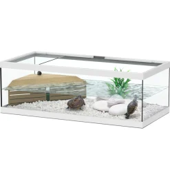 Terratlantis - Aquarium pour tortue aquatique équipé blanc L.75 x l.36 x H.25 cm Discount