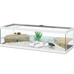 Terratlantis - Aquarium pour tortue aquatique équipé blanc L.104 x l.40 x H.30 cm Online