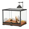 Terratlantis - Kit terrarium pour Pogona juvenile, coloris noir L.60 x l.45x H.45 cm Hot