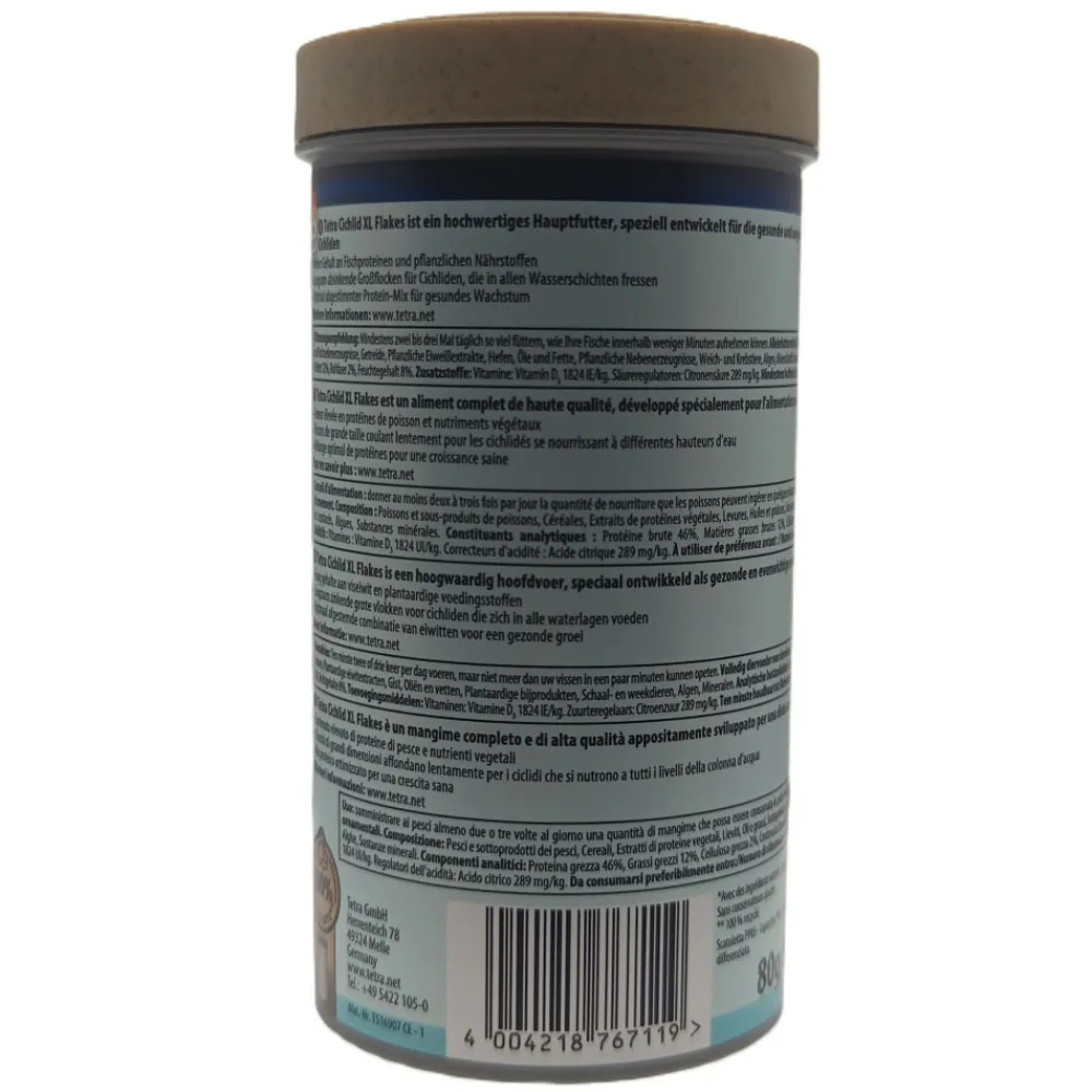 Tetra Alimentation | - Cichlid xl flocons 80 g 500 ml nourriture pour cichlidés et poissons d'orne