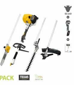 Texas Coupe-Bordures Et Débroussailleuses | - Multifonction thermique multi-outils 5 en 1 52cm3 bcu52m