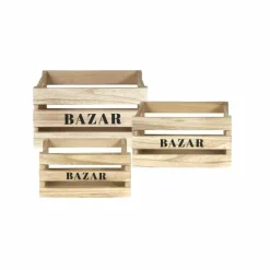 The Home Deco Factory Décoration Créative | - Cagettes en bois bazar (lot de 3)