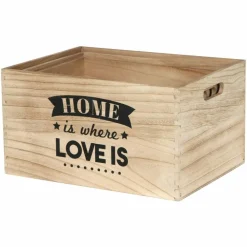 The Home Deco Factory Décoration Créative | - Caisse en bois empilables home (lot de 3)