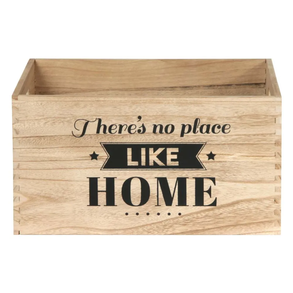 The Home Deco Factory Décoration Créative | - Caisse en bois empilables home (lot de 3)