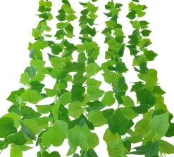 NA Plantes Artificielles | Tiges de plantes artificielles en plastique, feuilles de vigne de 2 mètres de long