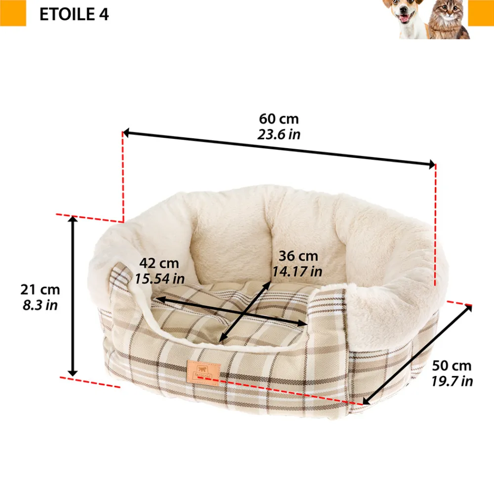 NA Étoile ferplast couchette moelleuse chiens chats lavable fourrure plusieurs tailles Online