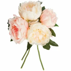 Toilinux - Lot 2x bouquet de fleurs artificielles - h. 30 cm - rose Best