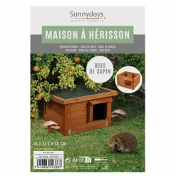 Toilinux Jardinage Écologique | - Maison à hérisson en bois naturel