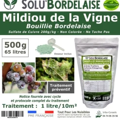 Tout Pour Les Nuisibles Traitement Et Pulvérisation | - Solu'bordelaise - 500 g de bouillie bordelaise - mildiou de la vigne - utilisable agriculture biologique