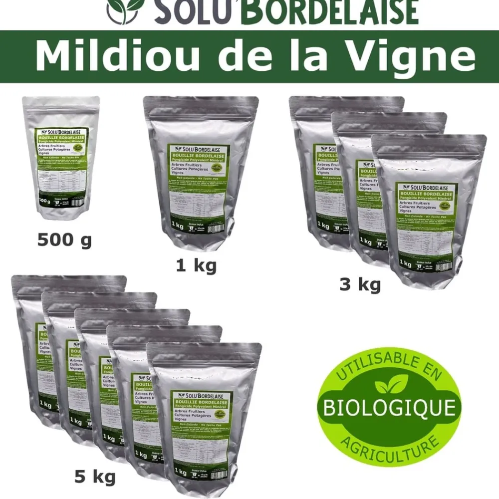 Tout Pour Les Nuisibles Traitement Et Pulvérisation | - Solu'bordelaise - 500 g de bouillie bordelaise - mildiou de la vigne - utilisable agriculture biologique