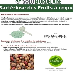Tout Pour Les Nuisibles Traitement Et Pulvérisation | - Solu'bordelaise - 1 kg de bouillie bordelaise - bactériose des fruits à coque - utilisable agriculture biologique