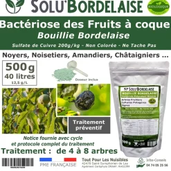 Tout Pour Les Nuisibles Traitement Et Pulvérisation | - Solu'bordelaise - 500 g de bouillie bordelaise - bactériose des fruits à coque - utilisable agriculture biologique