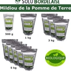 Tout Pour Les Nuisibles Traitement Et Pulvérisation | - Solu'bordelaise - 1 kg de bouillie bordelaise - mildiou de la pomme de terre- utilisable agriculture biologique