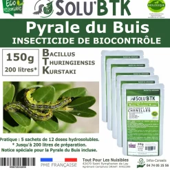Tout Pour Les Nuisibles - Solubtk-pyrale du buis 150gr bacillus thuringiensis-insecticide New