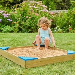 Tp Toys Jeux D'Extérieur | - Bac à sable bois fsc® avec bâche de fond et couverture de protection