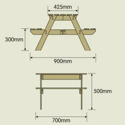 Tp Toys Mobilier Pour Enfants | - Table pique-nique forestiere