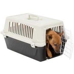NA Paniers, Transports Et Chatières | Transport rigide pour chiens de petite taille et chats atlas 20 el, porte an acier plastifié, grilles pour l'aération
