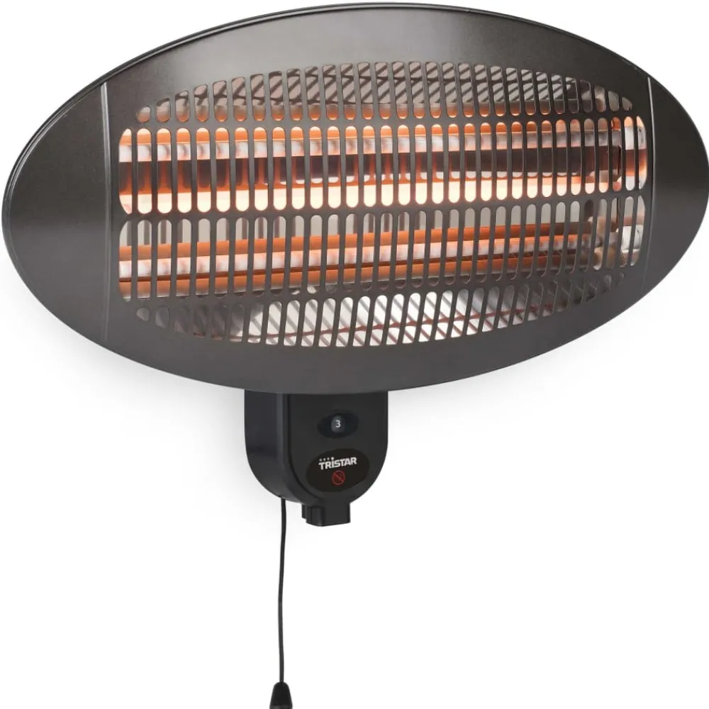 Tristar Chauffage D’Extérieur | - Chauffage mural de patio ka-5286 2000 w quartz noir