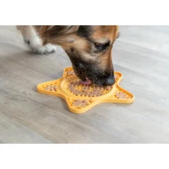 Trixie - Assiette à lécher étoile lick'n'snack 23.5 cm jaune pour chien Sale