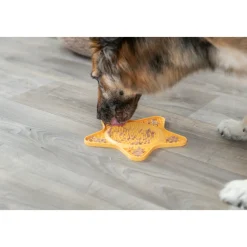 Trixie - Assiette à lécher étoile lick'n'snack 23.5 cm jaune pour chien Sale