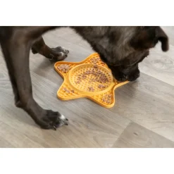 Trixie - Assiette à lécher étoile lick'n'snack 23.5 cm jaune pour chien Sale