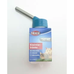 Trixie - Biberon en plastique 50 ml avec support métal pour hamsters ou souris color Hot