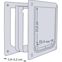 Trixie - Chatière pour chiens à double sens taille xs-s 25 x 29 cm blanc Hot
