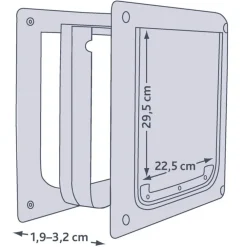 Trixie Education | - Chatière pour chiens à double sens taille s-m 30 x 36 cm blanc
