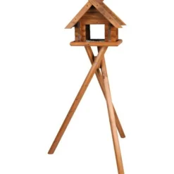 Trixie - Mangeoire bloc oiseaux avec pied natura en pin - 47 x 40 x 36 cm / 1,40 m - brun - pour oiseaux Online