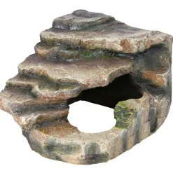 Trixie - Rocher d'angle avec grotte et plateforme 16 x 12 x 15 cm. Pour reptile. Sale