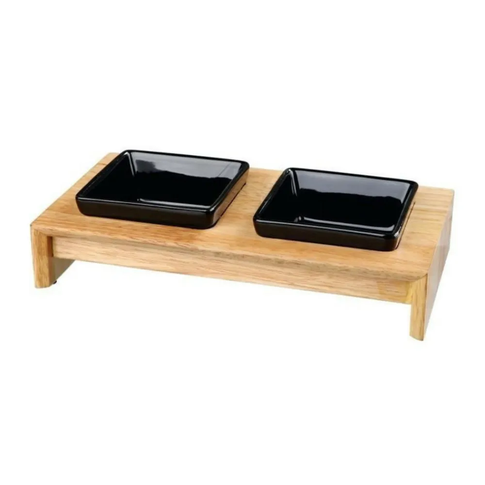 Trixie - set ecuelles 28x5x15cm - 2x0,2l - noir - pour chien Online