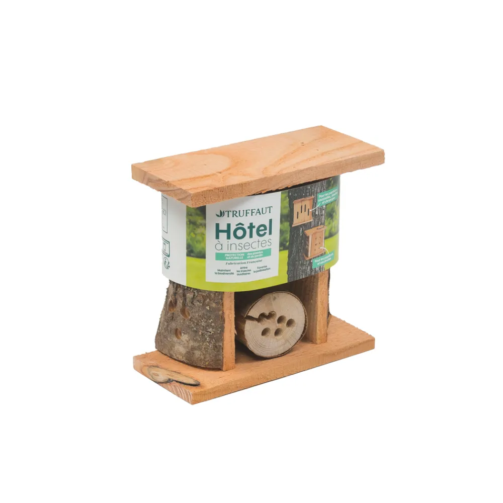 Truffaut Jardinage Écologique | - Abri double à abeilles, en bois Douglas L.16 x P.7,5 x H.15 cm