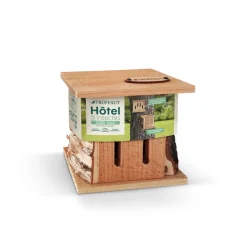 Truffaut Jardinage Écologique | - Abri double à papillons, en bois Douglas L.16 x P.7,5 x H.15 cm
