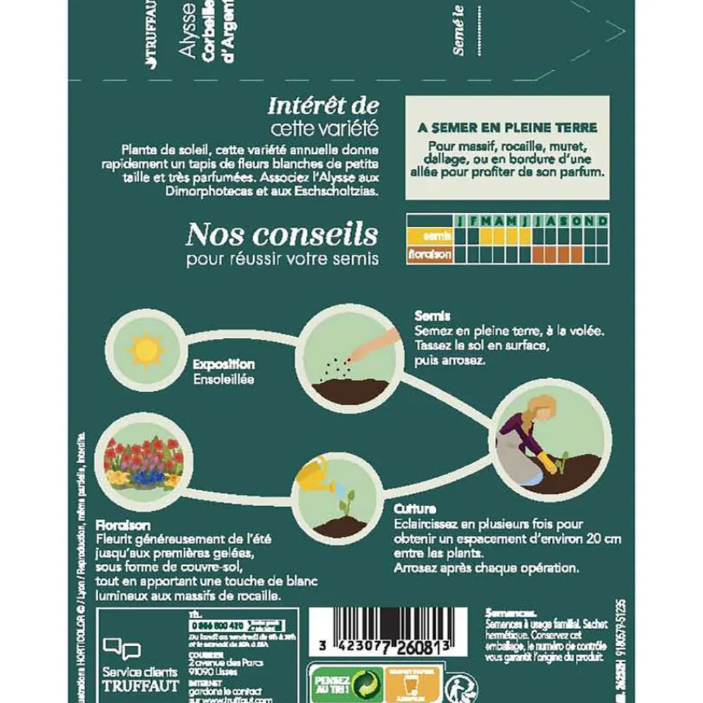 Truffaut - Alysse Tapis d'argent : en sachet