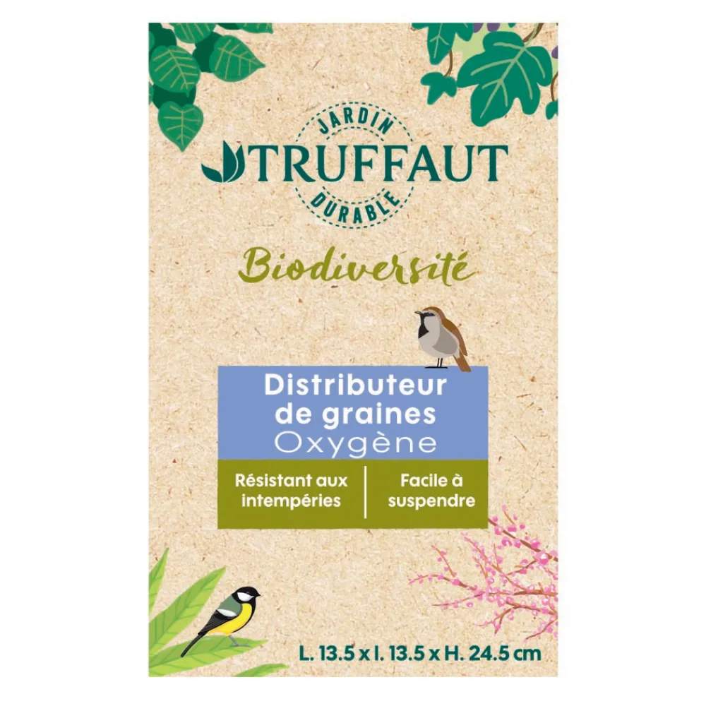 Truffaut Biodiversité TRUFFAUT BIODIVERSITÉ - Distributeur de graines Oxygène en plastique pour oiseaux Discount