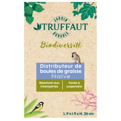 Truffaut Biodiversité Oiseaux Du Jardin | TRUFFAUT BIODIVERSITÉ - Distributeur de boules de graisse Naïve en métal pour oiseaux