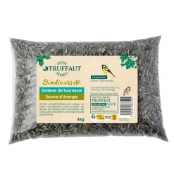 Truffaut Biodiversité Oiseaux Du Jardin | TRUFFAUT BIODIVERSITÉ - Graines de tournesol pour oiseaux du jardin - 4 kg