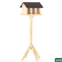 Truffaut Biodiversité TRUFFAUT BIODIVERSITÉ - Mangeoire sur pied Osmose en bois pour oiseaux du jardin L.37xH.113cm Clearance
