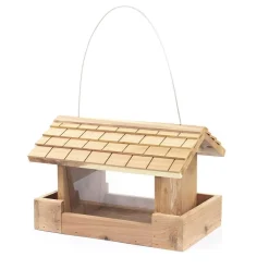 Truffaut Biodiversité Oiseaux Du Jardin | TRUFFAUT BIODIVERSITÉ - Mangeoire Prairie en bois pour oiseaux du jardin