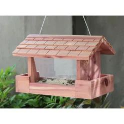 Truffaut Biodiversité Oiseaux Du Jardin | TRUFFAUT BIODIVERSITÉ - Mangeoire Prairie en bois pour oiseaux du jardin