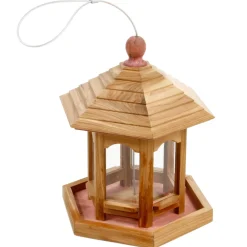 Truffaut Biodiversité Oiseaux Du Jardin | TRUFFAUT BIODIVERSITÉ - Mangeoire Kiosk en bois pour oiseaux du jardin